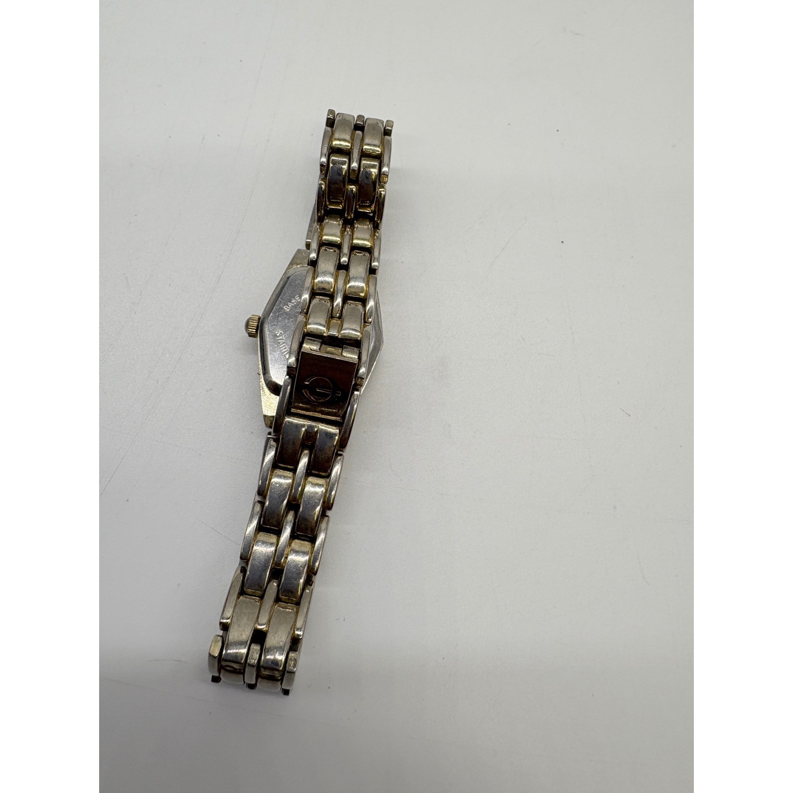 Elgin II Women’s Hexagonal Crystal Bezel Mother of Pearl Dial Watch
