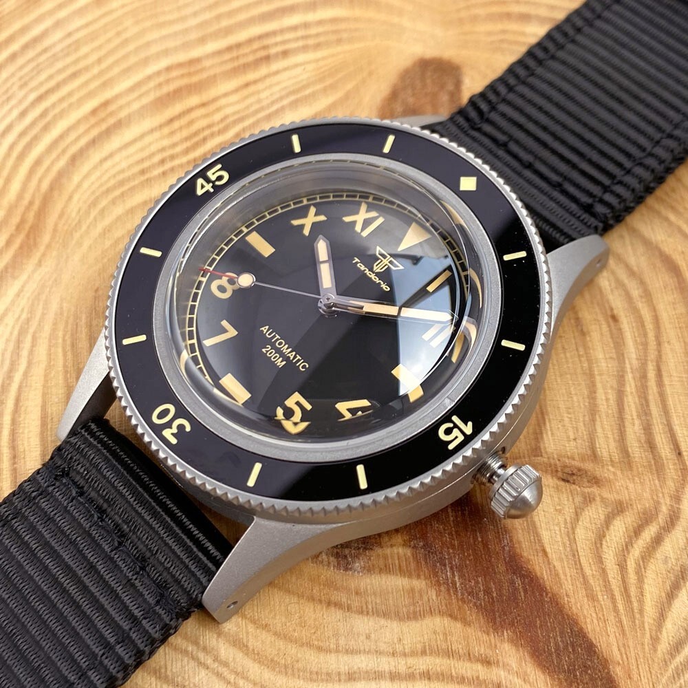 40mm Tandorio 50-Fathoms Retro Watch For Men NH35A Automatic 200m WR Sapphire
