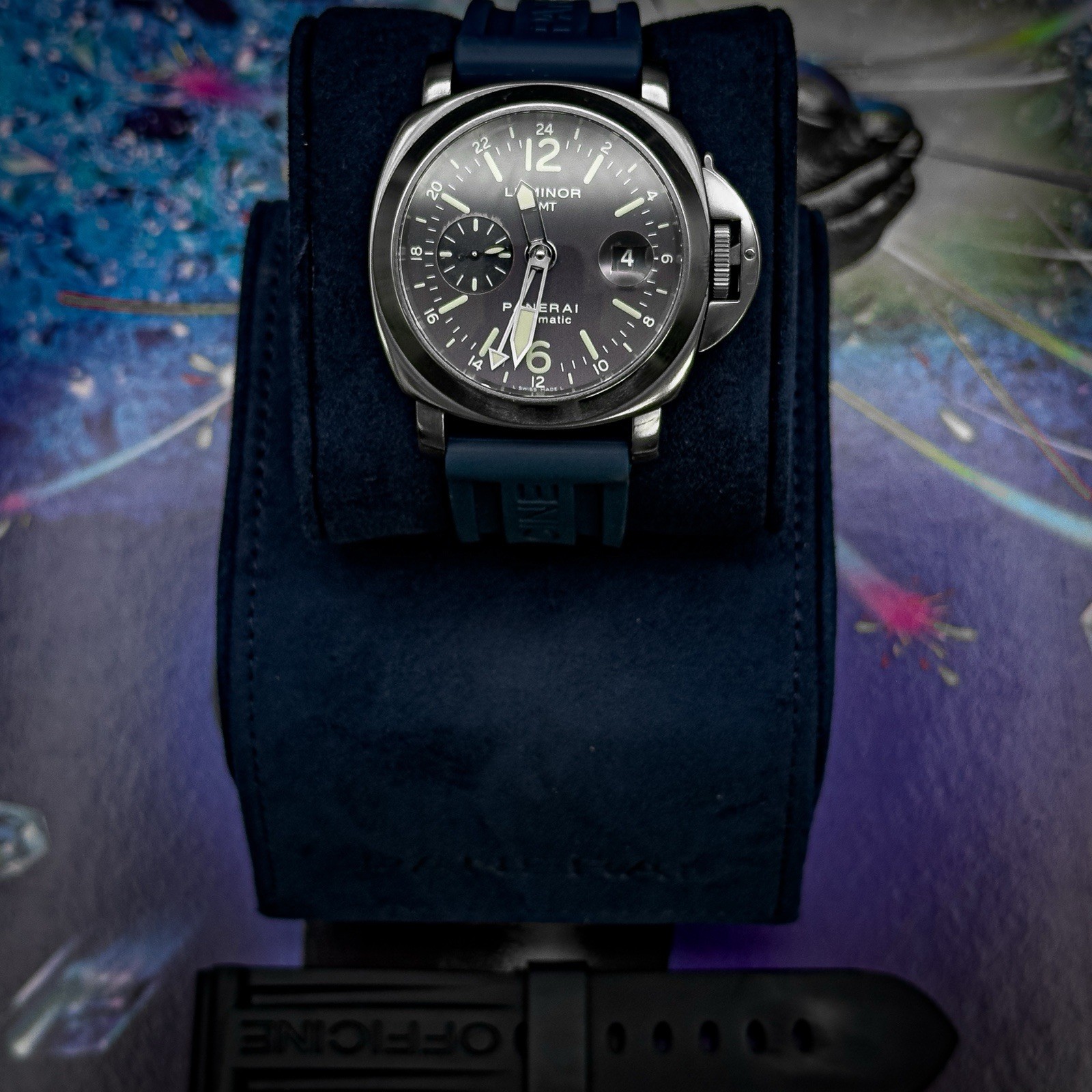 Panerai Luminor GMT PAM00089 Titanium 44mm Automatic Grey Dial Mens Watch
