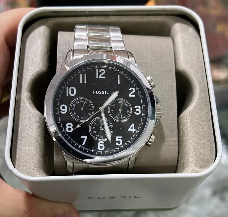 NIB Fossil BQ2541 Yorke Multifunction Stainless Steel Watch $159 Retail Gift Box