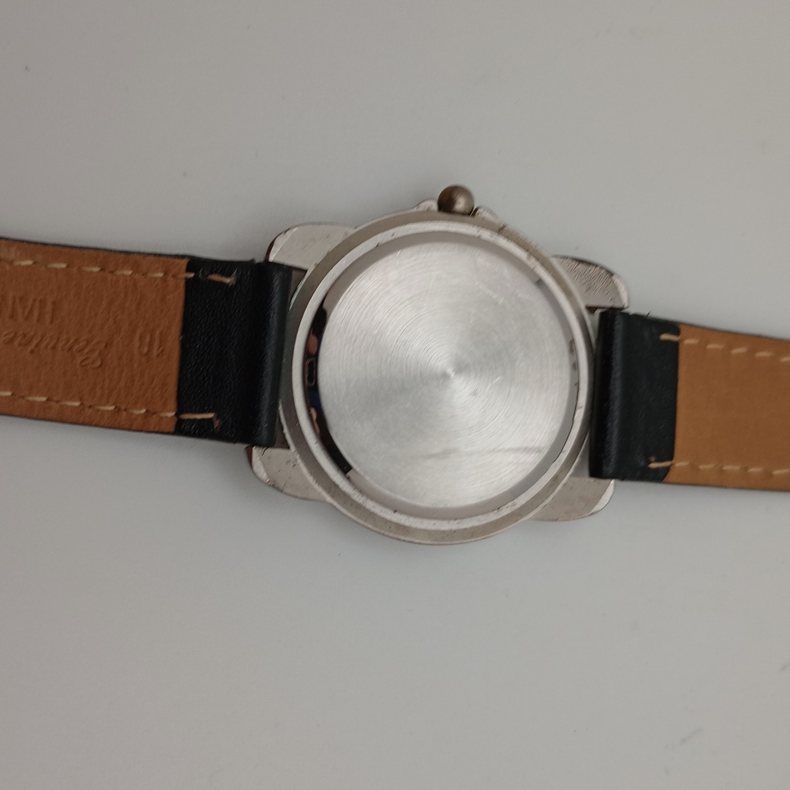 Schwarzkopf Professional Quartz Watch 35.5mm Silver Dial Leather Strap