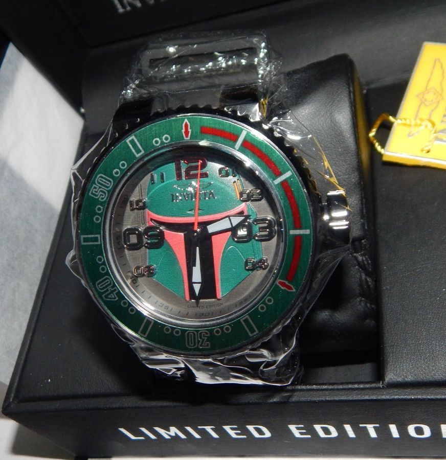 New INVICTA Star Wars BOBA FETT 52mm Date Watch 300m 27669 & Box LE 770/1977