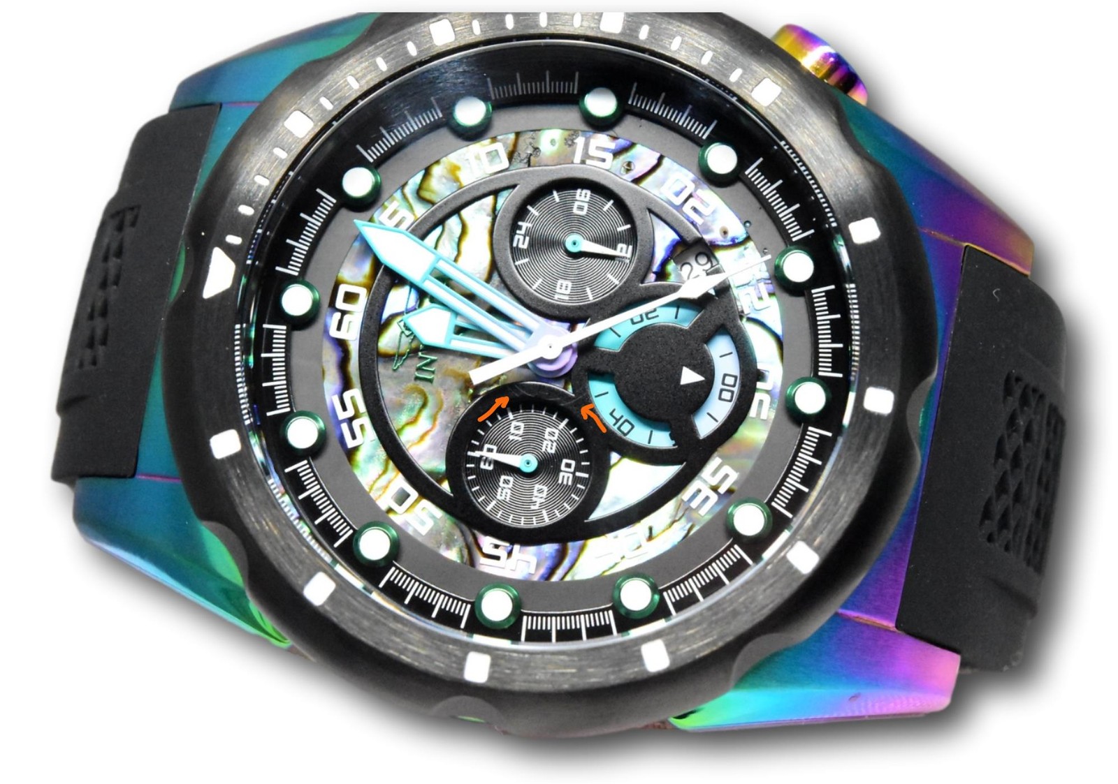 Invicta Speedway Men’s 50mm Abalone Dial Rainbow Iridescent Chrono Watch 41562