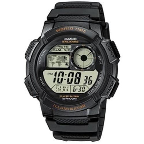 Casio AE1000W-1AV, World TIme Watch, Chronograph, 5 Alarms, 10 Year Battery