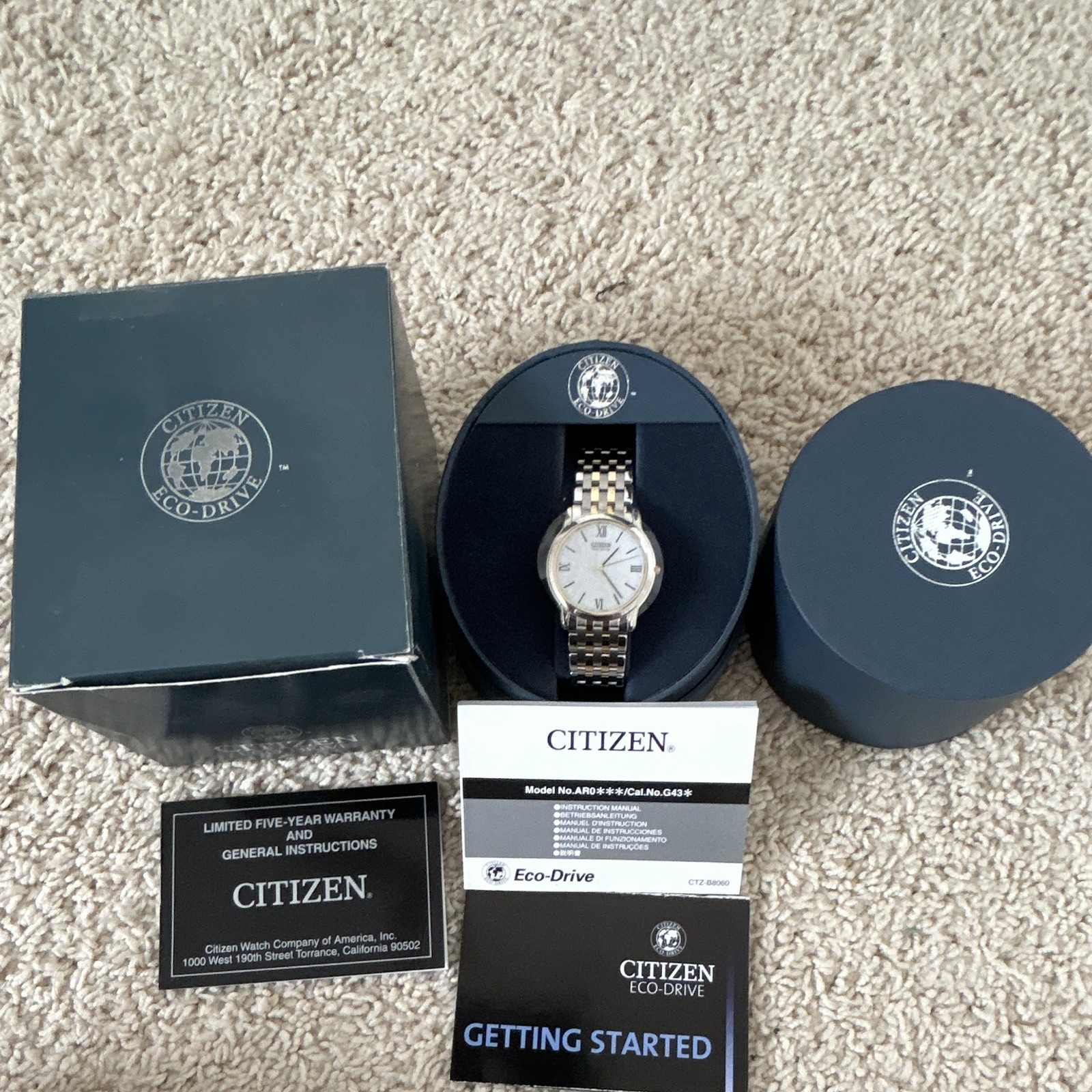 Citizen AR0014-52A Eco-Drive Men’s Dress Watch 40mm Steel Silver WR