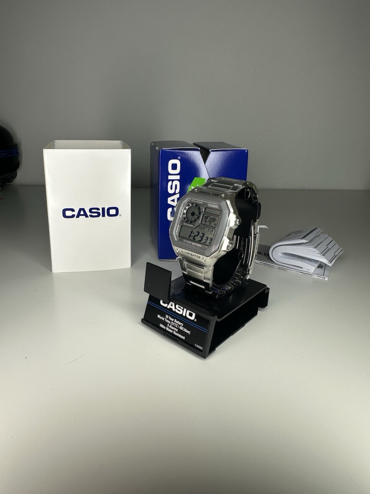 Casio Royale AE-1200WHD-1A (Acero Inoxidable) Full Set