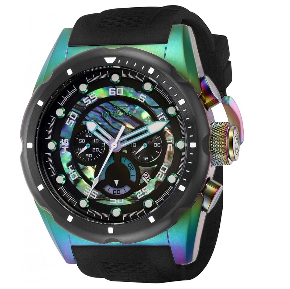 Invicta Speedway Men’s 50mm Abalone Dial Rainbow Iridescent Chrono Watch 41562