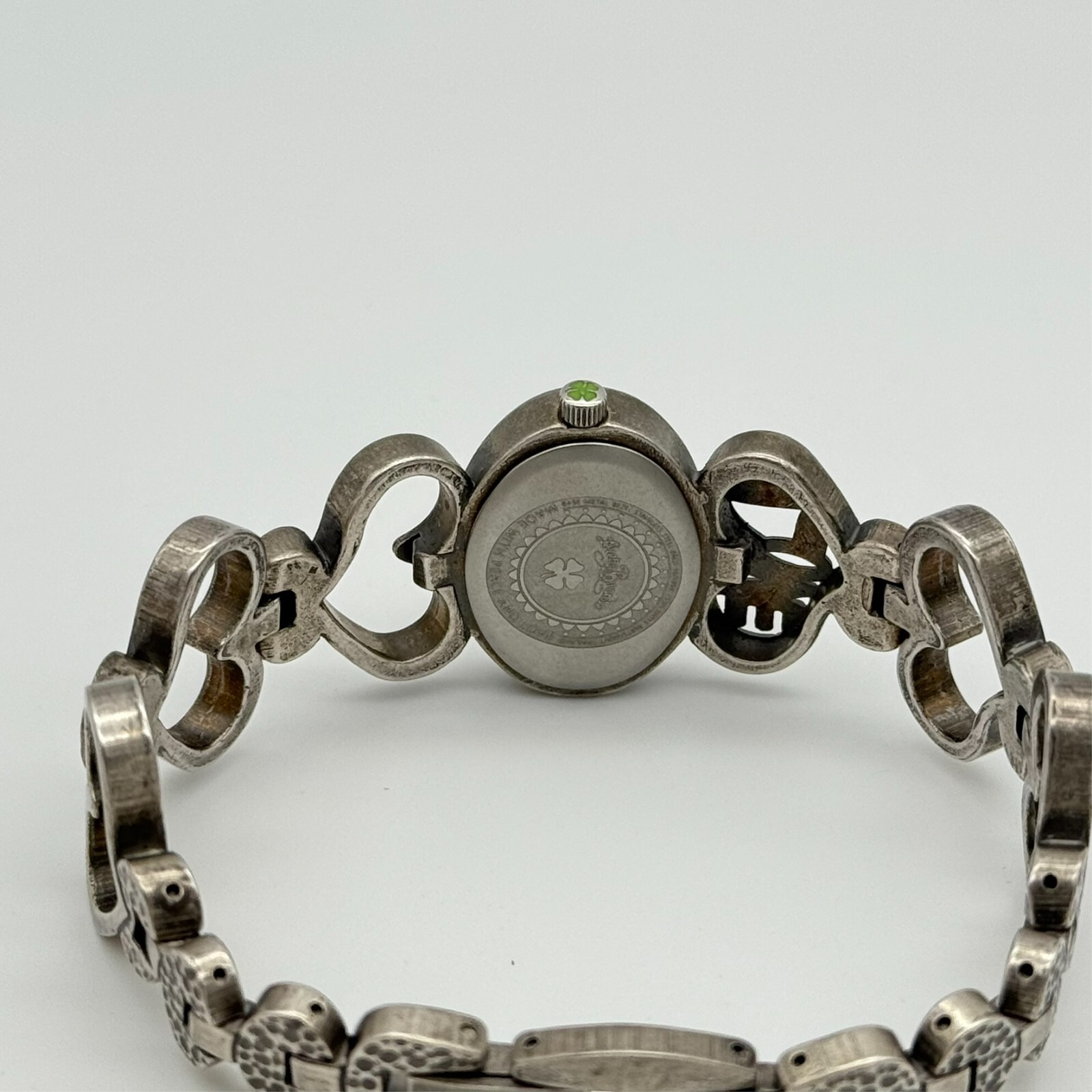 Women’s LUCKY Brand Silver Tone Love & Hearts Steel Bracelet Watch, 27mm, Oval