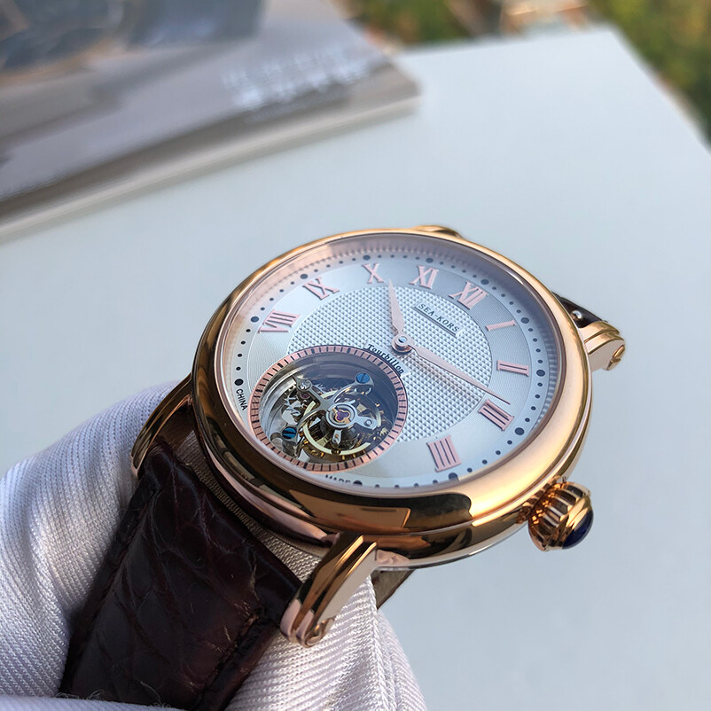 Sugess Seakors Genuine Tourbillon Seagull ST8000 Mechanical Mens Watch SE8000GW