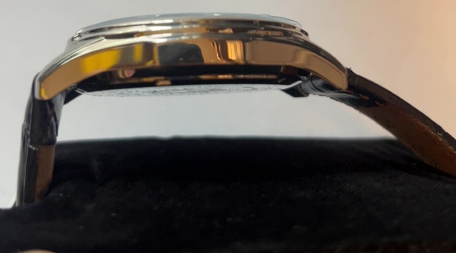 Pulsar PT3399 Mens Chronograph Silver Dial Stainless St Black Leather Band Watch