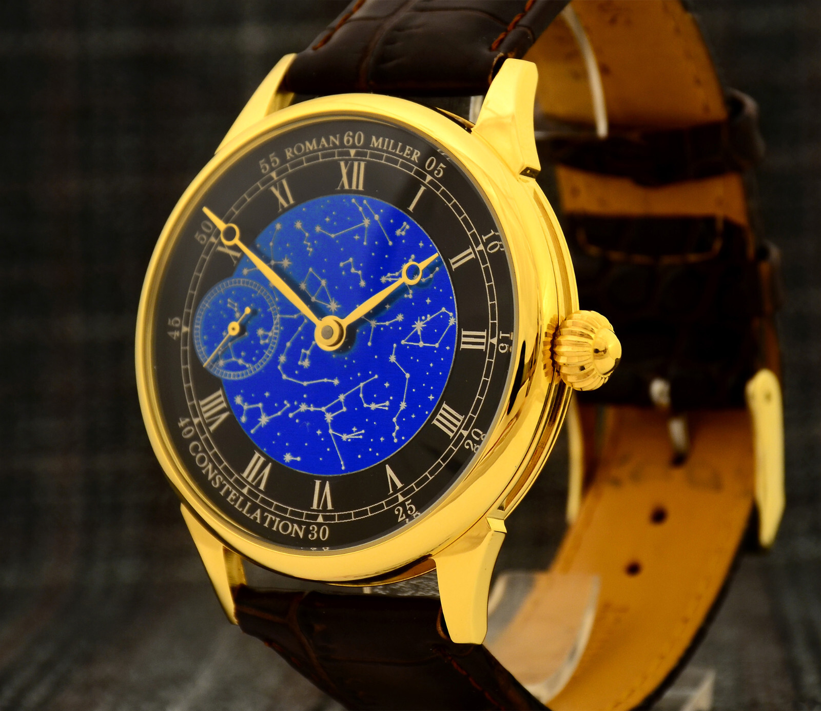 Men’s watch Gold watch Constellation Map of Stars Mans gift for Space Lover