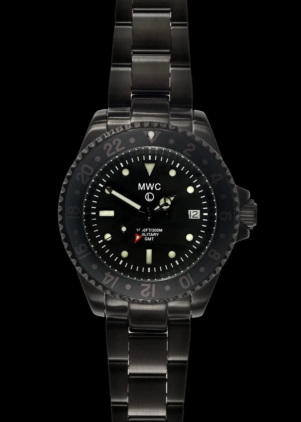 MWC GMT 300m | PVD Quartz Military Watch | Screw Down Crown & Case Back | Date
