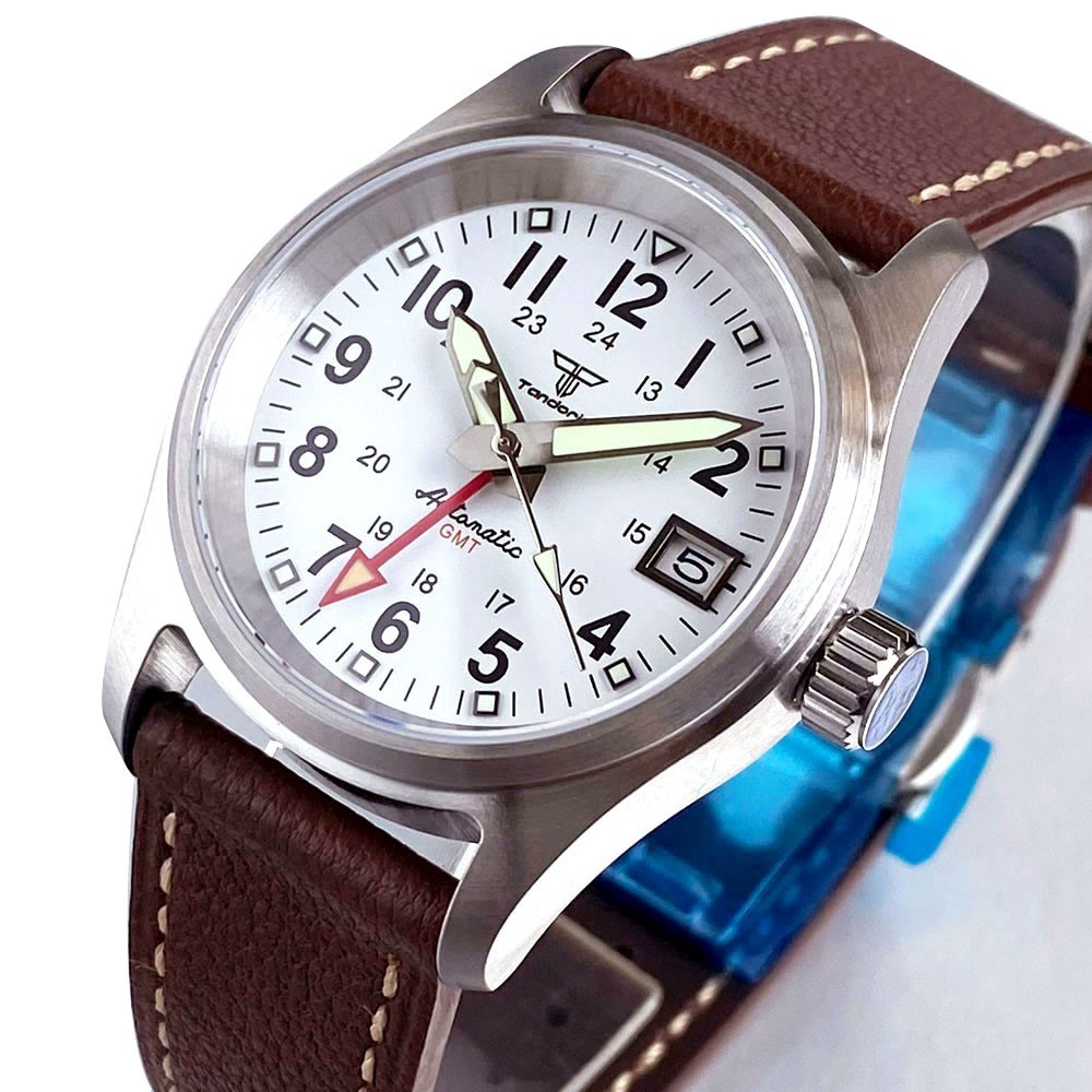 Pilot Watches NH34A Automatic Men Watch GMT 200m Waterproof Sapphire Glass 36mm