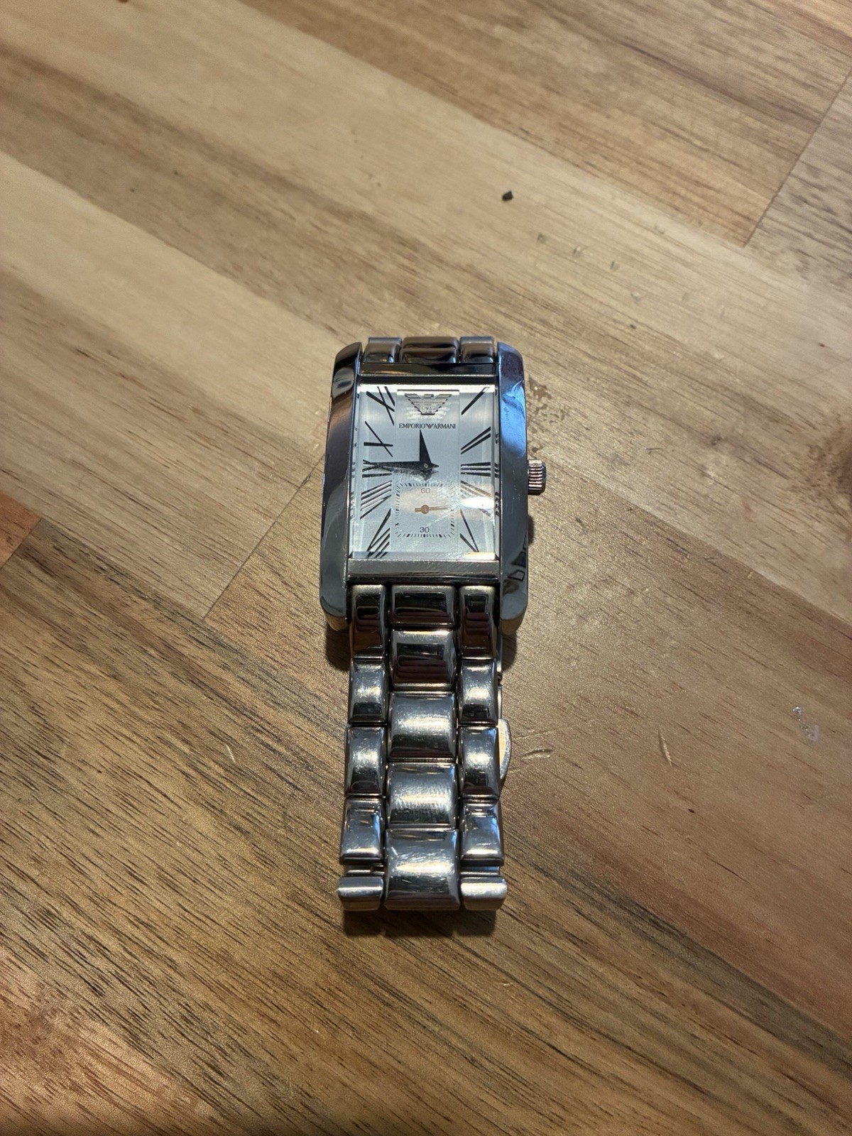 Men’s Emporio Armani Solid Stainless Steel Watch 50 Meters AR-0145