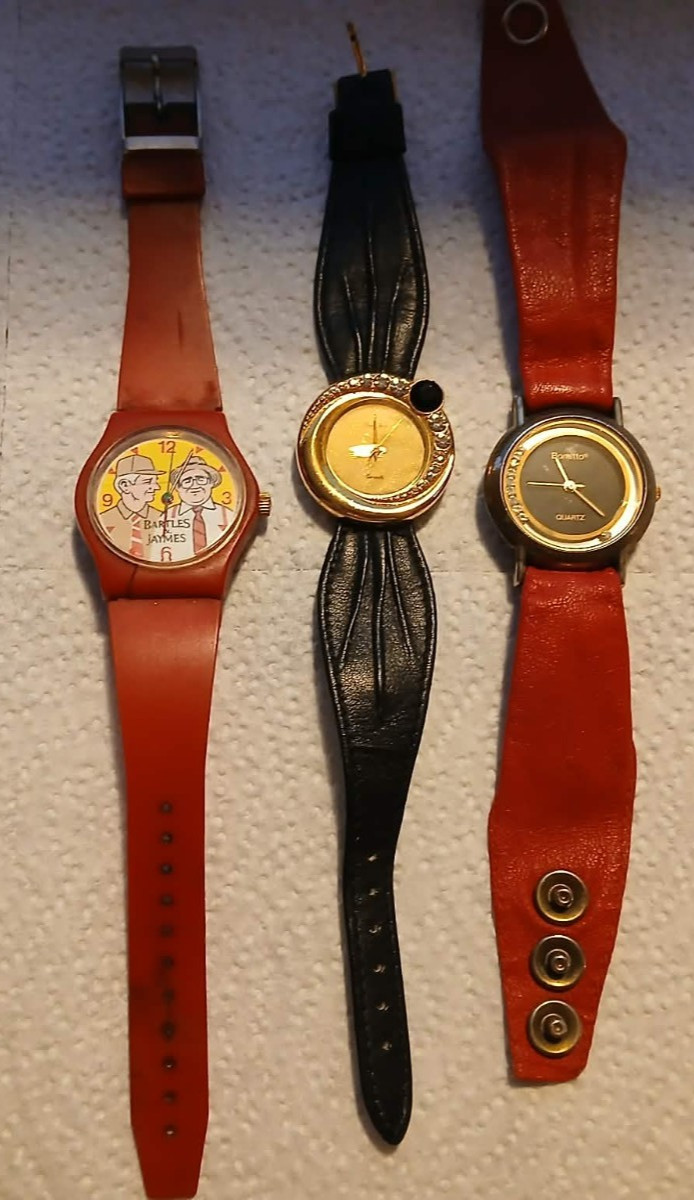Bonetto floating stones +Rene Nicol + Bartles &James wrist watch