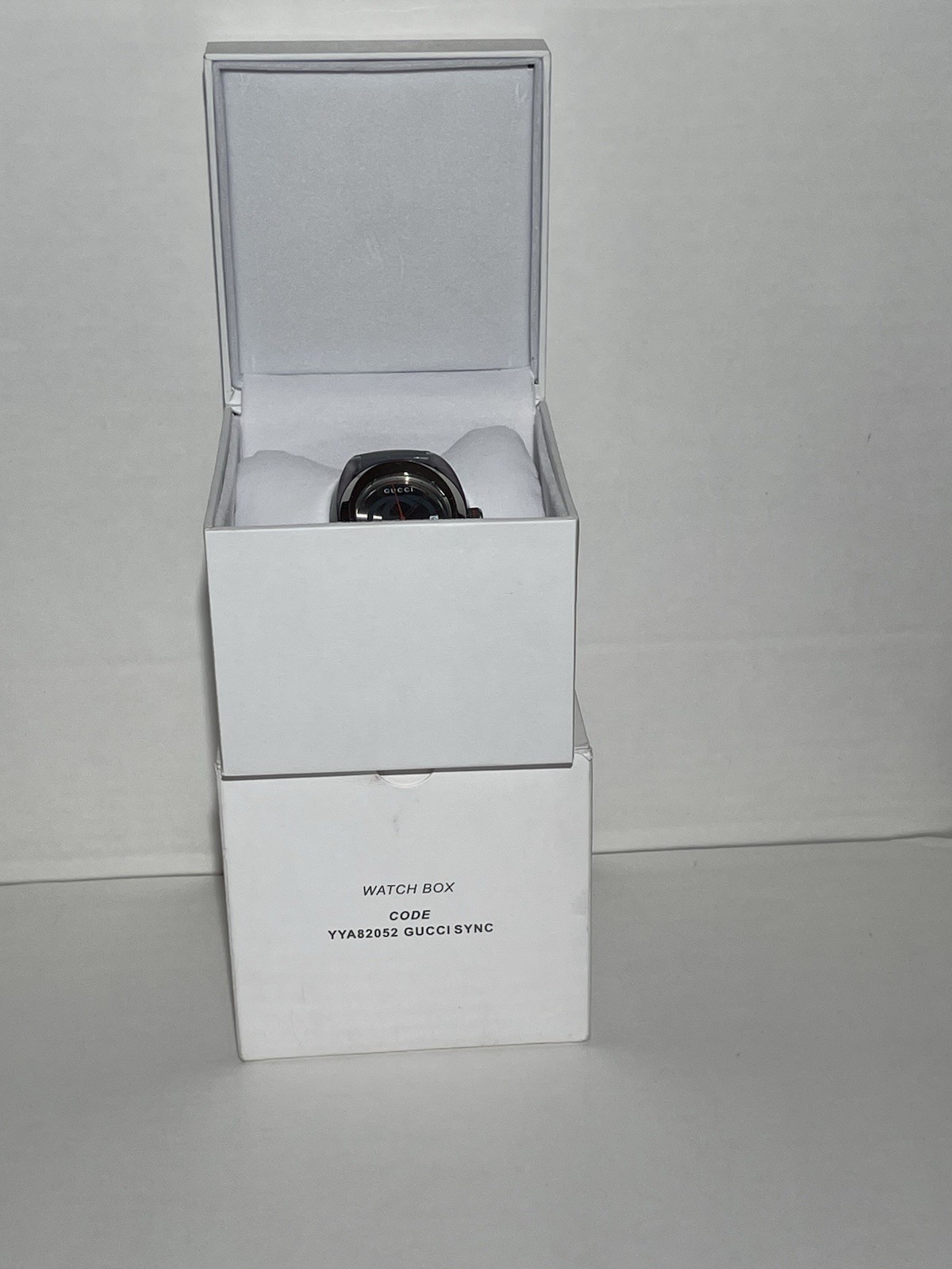 New Gucci Sync XXL YA82052 Gray Rubber Band Gray Dial Unisex Watch