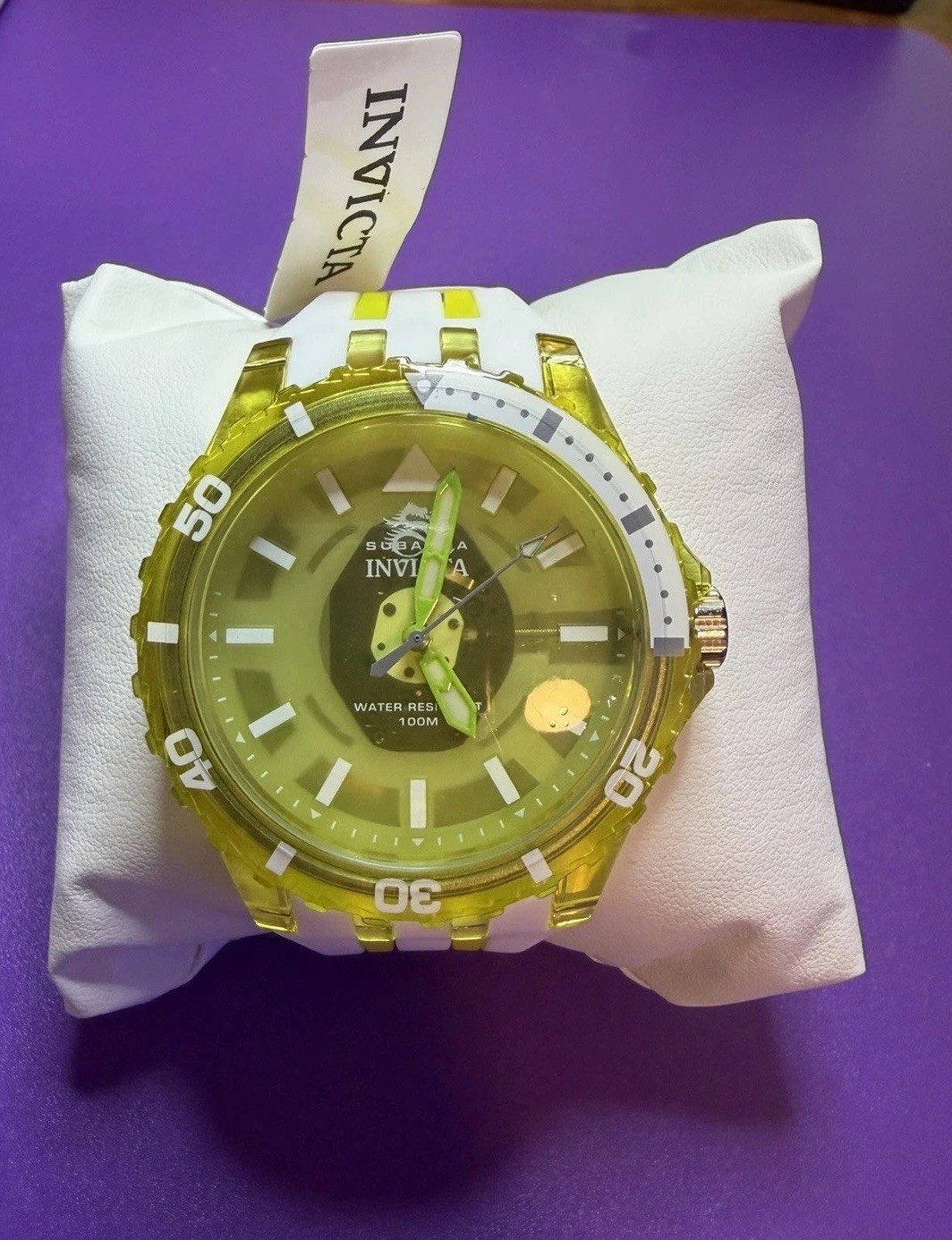 Invicta Men’s Subaqua 69451 44mm Quartz Diver Watch Yellow New Box Tag