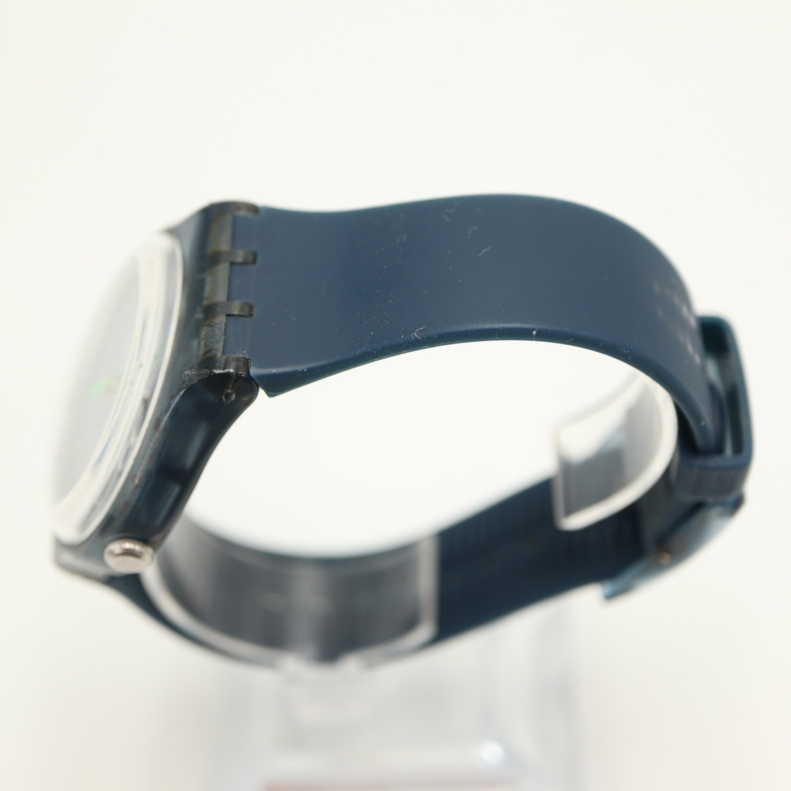 Swatch Blue Rebel Mens Watch 40mm Swiss Blue Green Day Date with New Battery