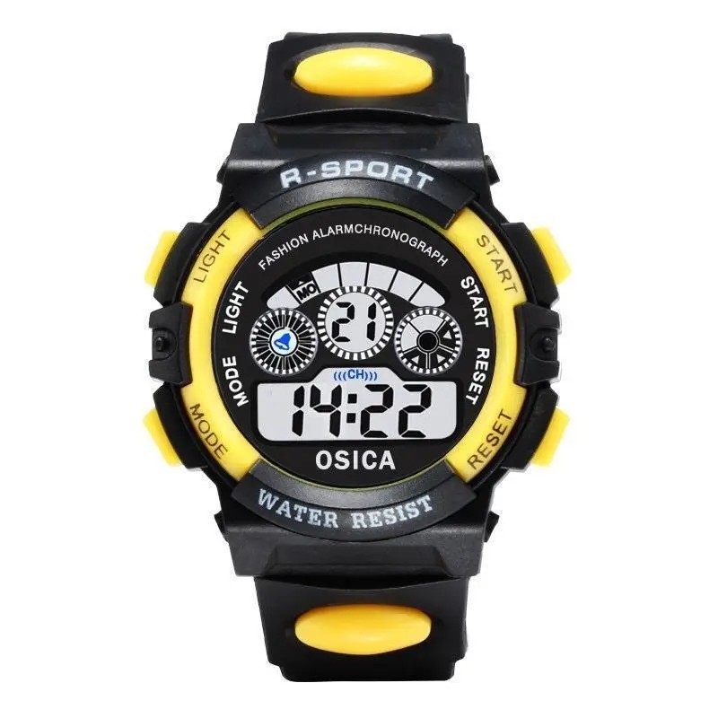 Kids LED Digital Watch Colorful Waterproof Alarm watch Boys Girls Luminous Wrist