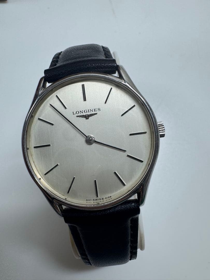 LONGINES Cal.847 Manual Winding Watch Silver Dial Vintage Used