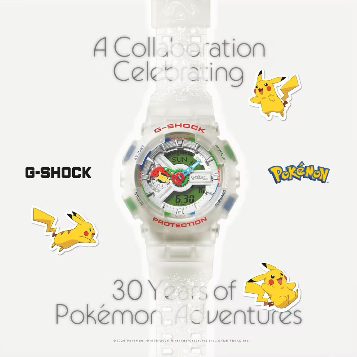 CASIO G-SHOCK x Pokémon GA110PKM-7A Watch PREORDER USA SHIPS ASAP