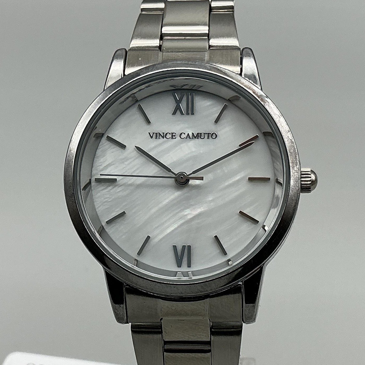 Vince Camuto Womens Watch 32mm Silver Tone MOP VCW7179L Stainless Dress 7.5″