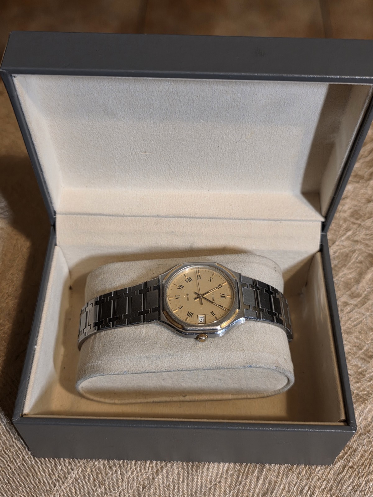 1970’s Carl J. Bucherer Quartz 555.506 Watch with S.S. Band