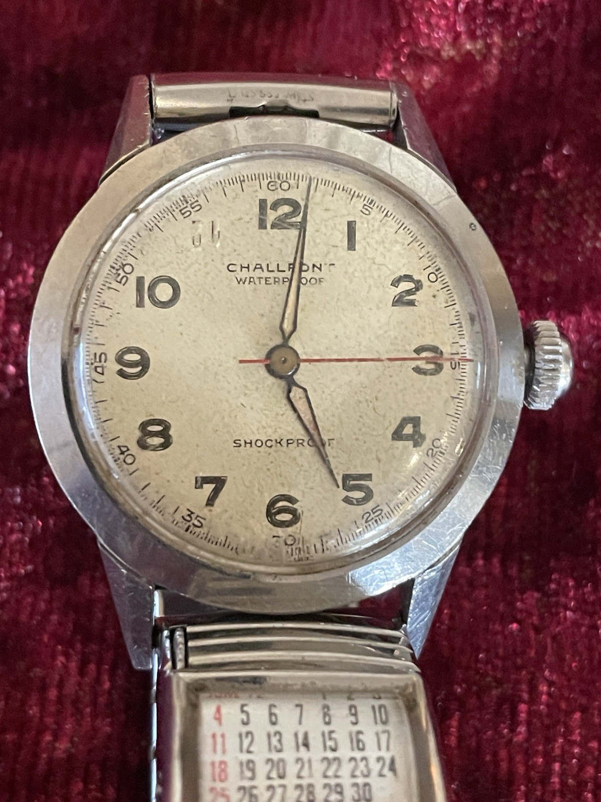 Challfont VTG 50’s Manual Wind working Watch with Speidel Calendar Band
