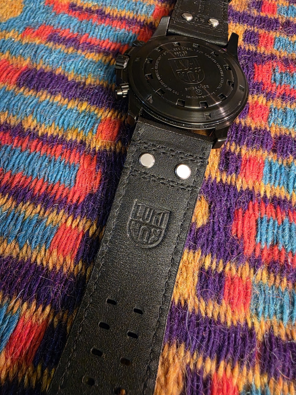 LUMINOX Atacama Field Chronograph Watch Blackout PVD Stainless Case Sapphire