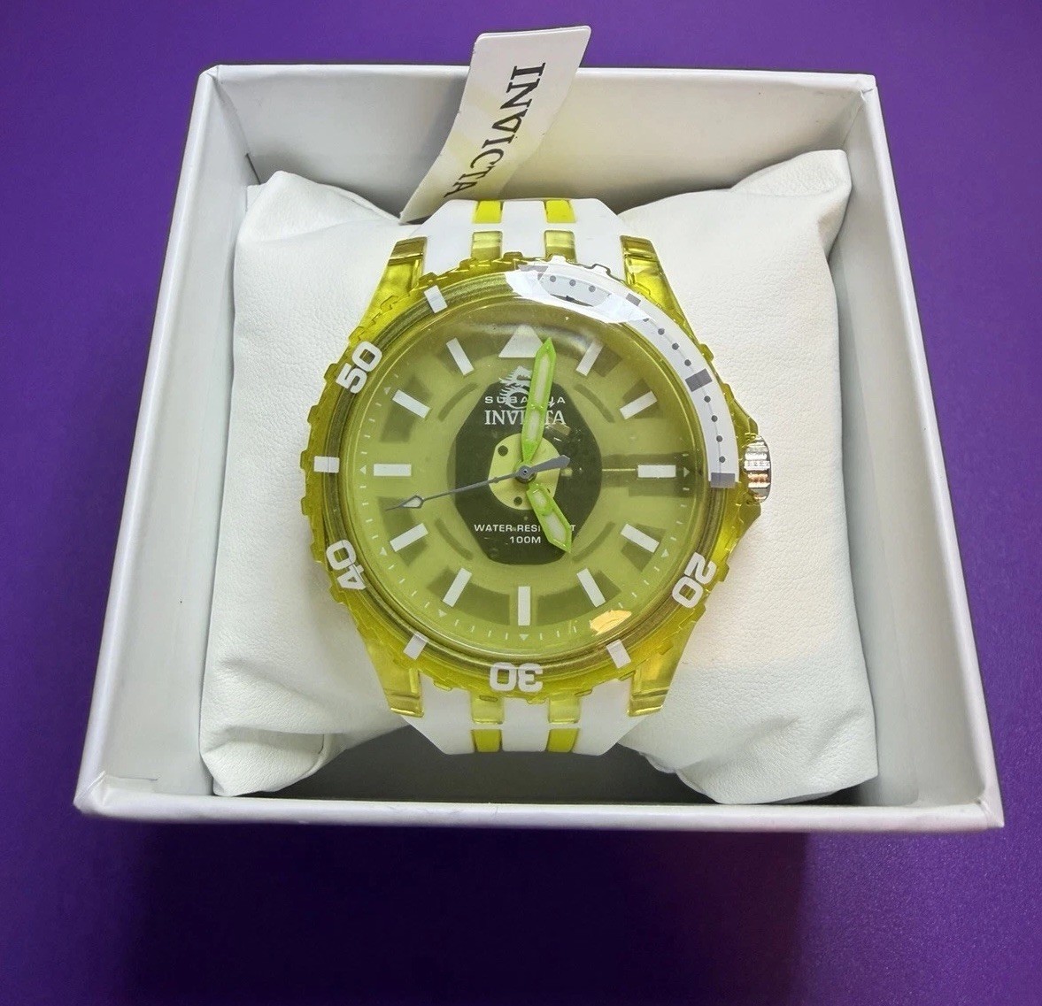 Invicta Men’s Subaqua 69451 44mm Quartz Diver Watch Yellow New Box Tag