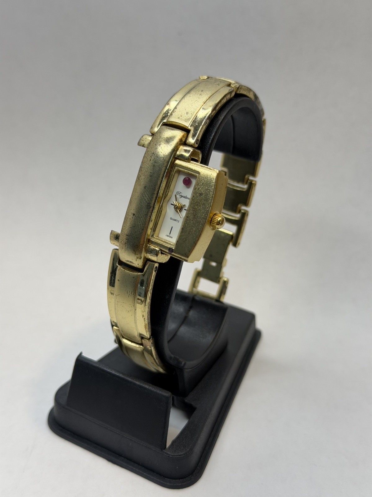 Royalton Slide Out Womens Watch 19mm Gold Tone Hidden Dial New Battery