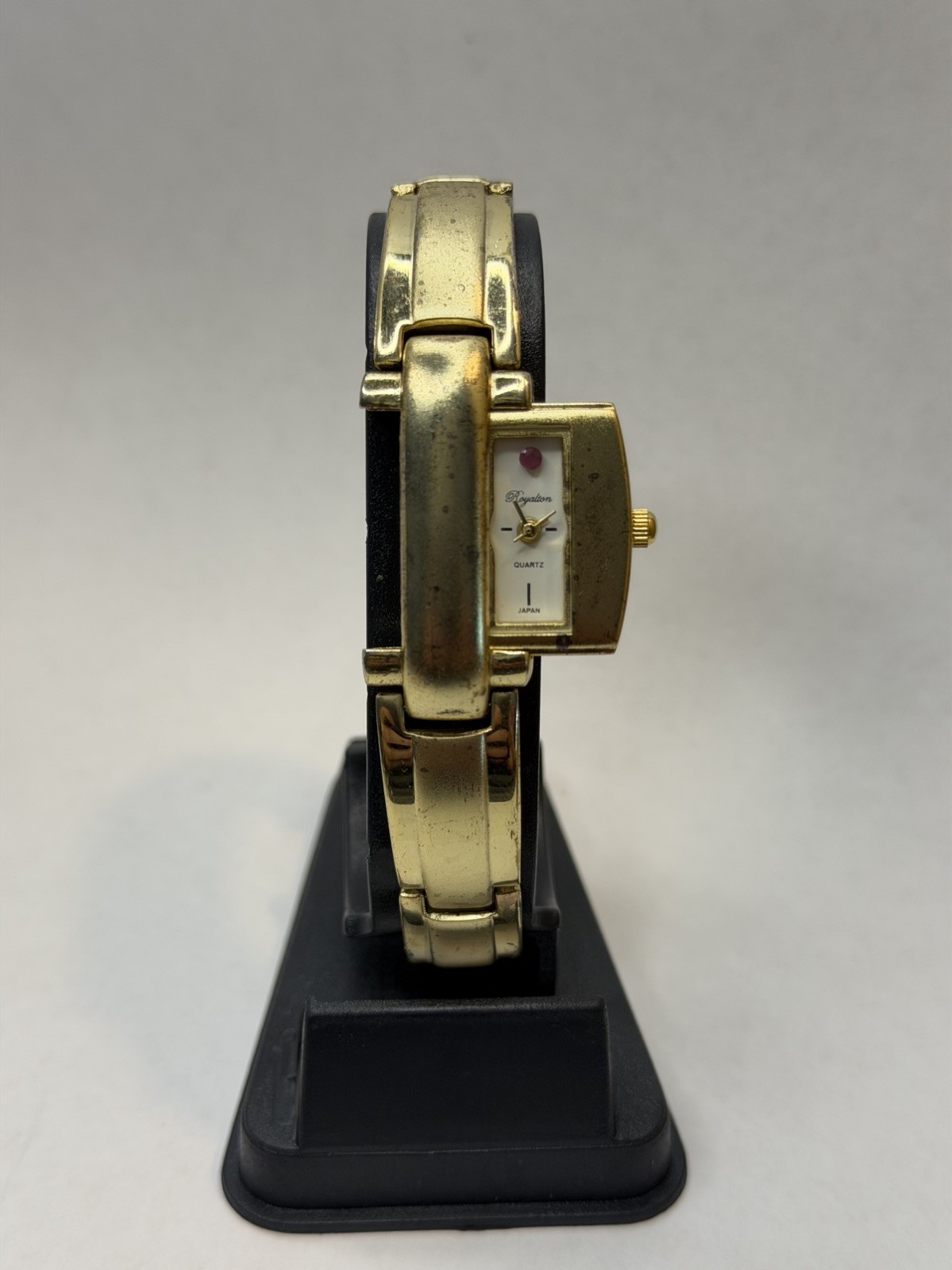 Royalton Slide Out Womens Watch 19mm Gold Tone Hidden Dial New Battery