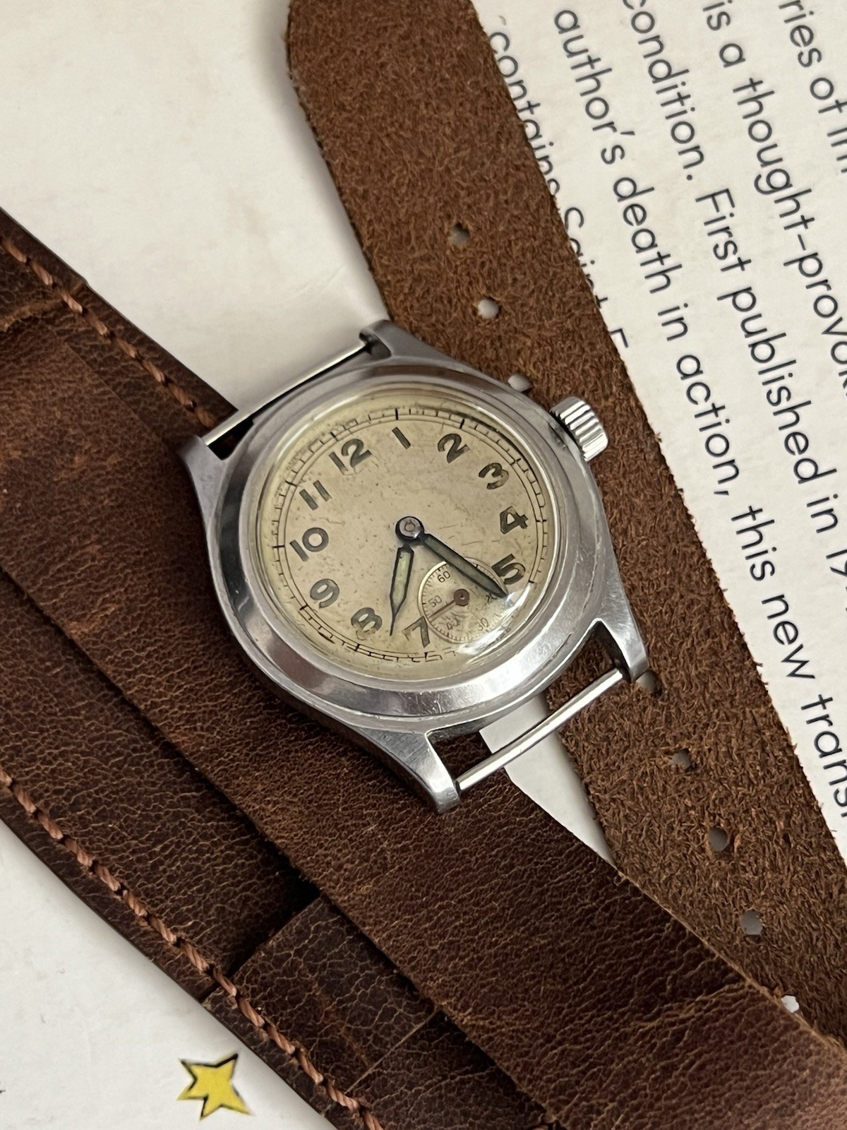 Vintage British Military ATP Enicar Hand-Wind Mens Wristwatch re-issued Pakistan