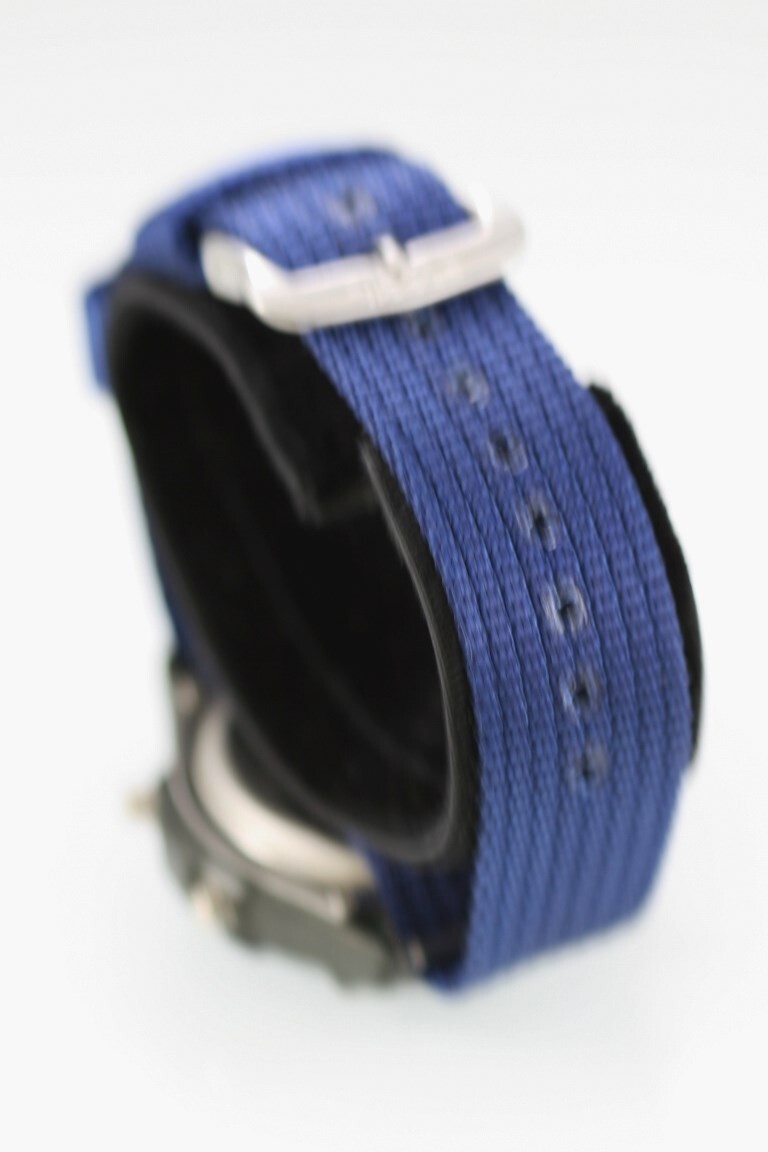 Ultimate Men Watch Gray Black Plastic Nylon Blue Chron Light Alarm Date Quartz