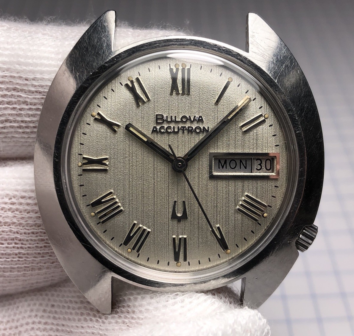Vintage 1973 Bulova Accutron Day Date Tuning Fork 2182 Men’s Watch