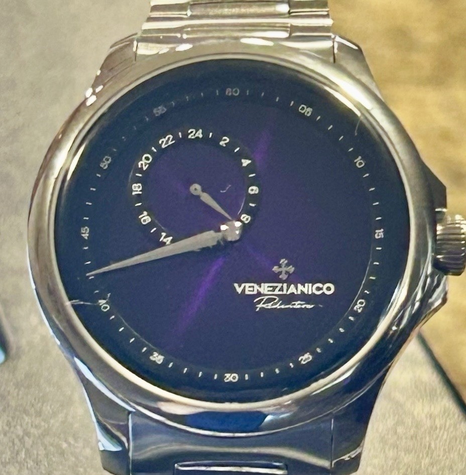VENEZIANICO Redentore Enigma 1221572 40mm Purple Dial Stainless Steel Men Watch