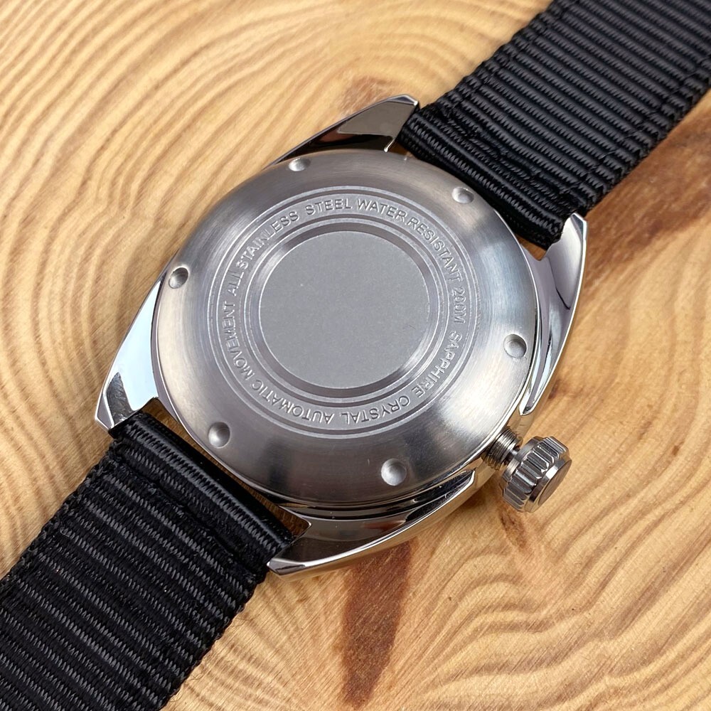 Automatic Military Watch Men Tandorio 36mm Black Dial Date Display Japan NH35A