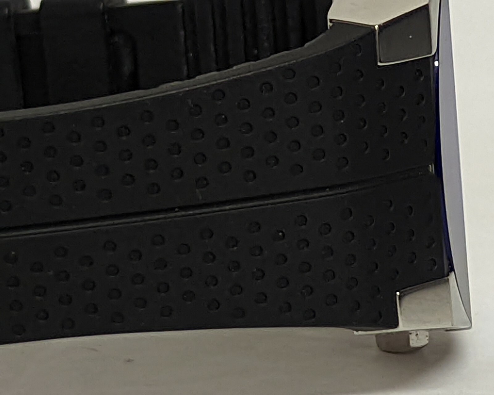 RELIC Wrist Watch 50 Meters-165 Feet Deep Blue Angular Face Black Band Men Works