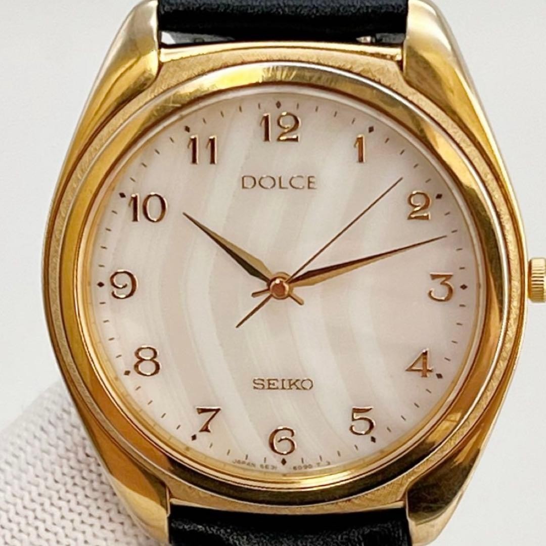 Seiko Dolce 5E31-6D70 Quartz Sardonyx Dial 32.6mm Wrist 16cm