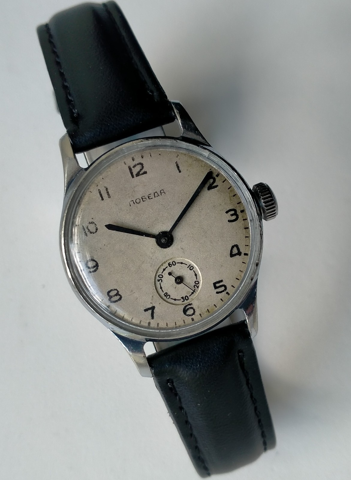 Pobeda 2602 Screw-Down Caseback Vintage Original Soviet Watch ChChZ 1955