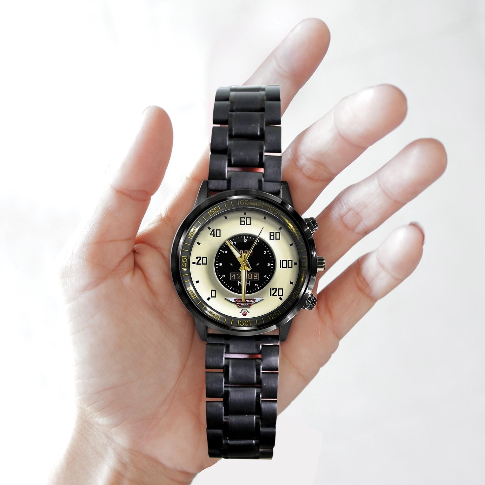 Personalized Vintage Austin New Speedometer Stainless Steel Watch Car Lover Gift