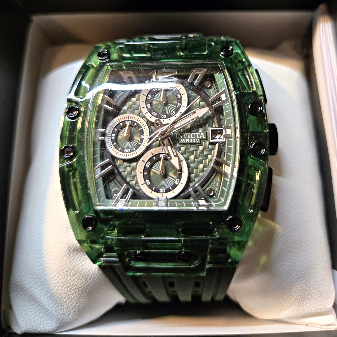 New – Invicta S1 Rally Allogrip Men’s Quartz Watch – 42mm Green Tone – 70144