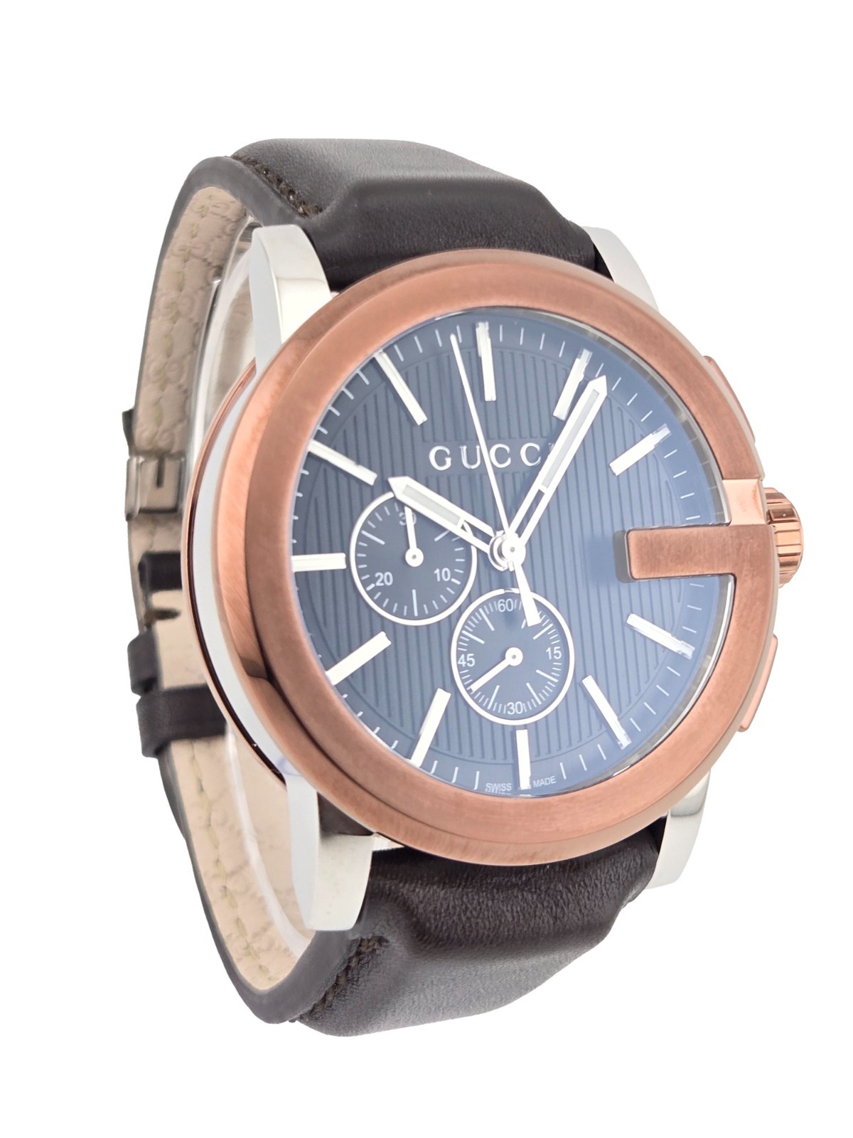 Gucci G-Chrono XL YA101202 Men’s Quartz Leather Strap Watch – Retail Price $1820