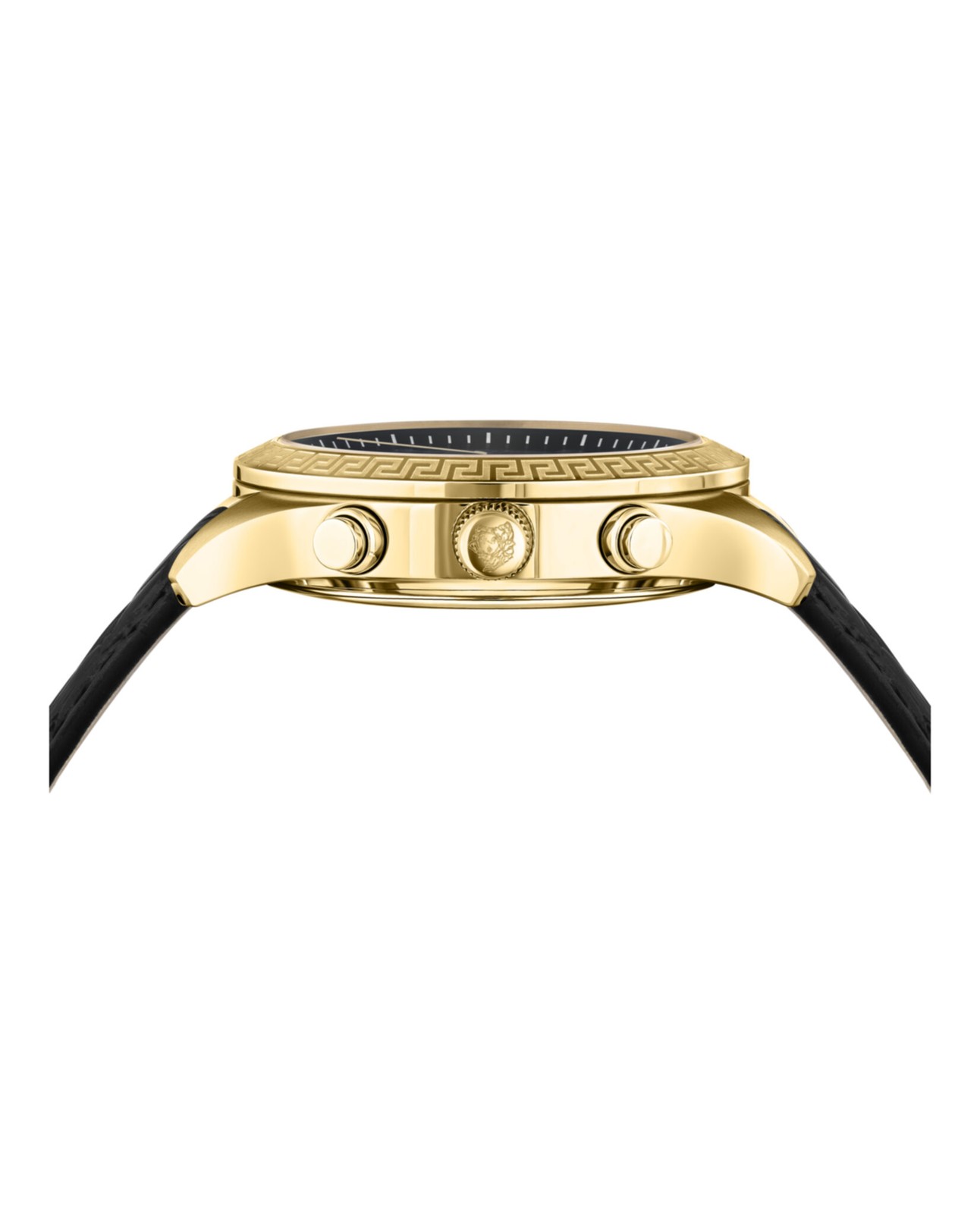 Versace Womens Greca Chrono IP Yellow Gold 40mm Strap Fashion Watch