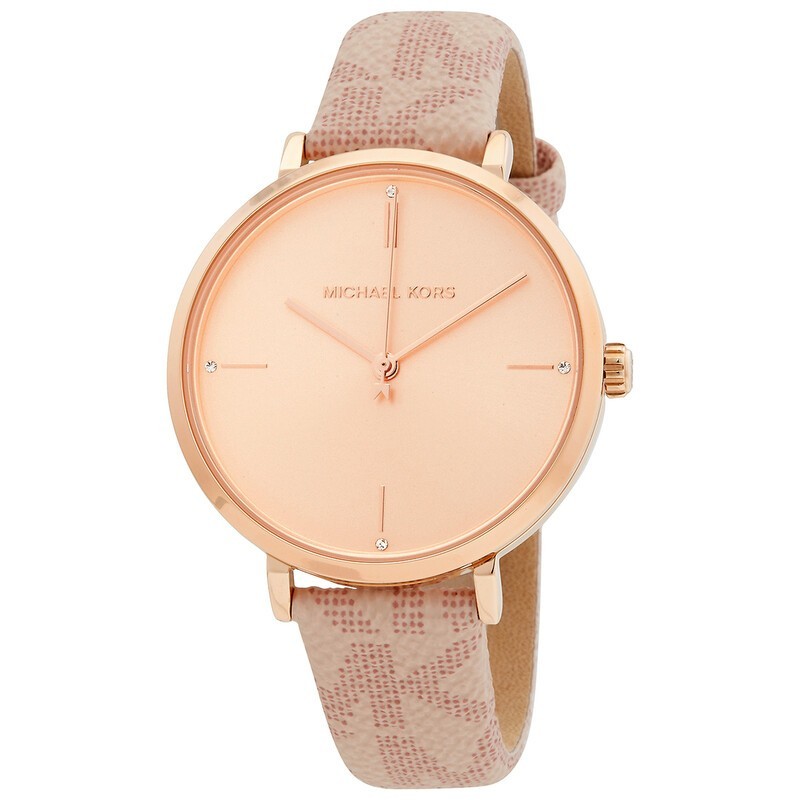 MICHAEL KORS Ladies Jayne Three-Hand Blush Watch MK7130 From Rose Gold NWB