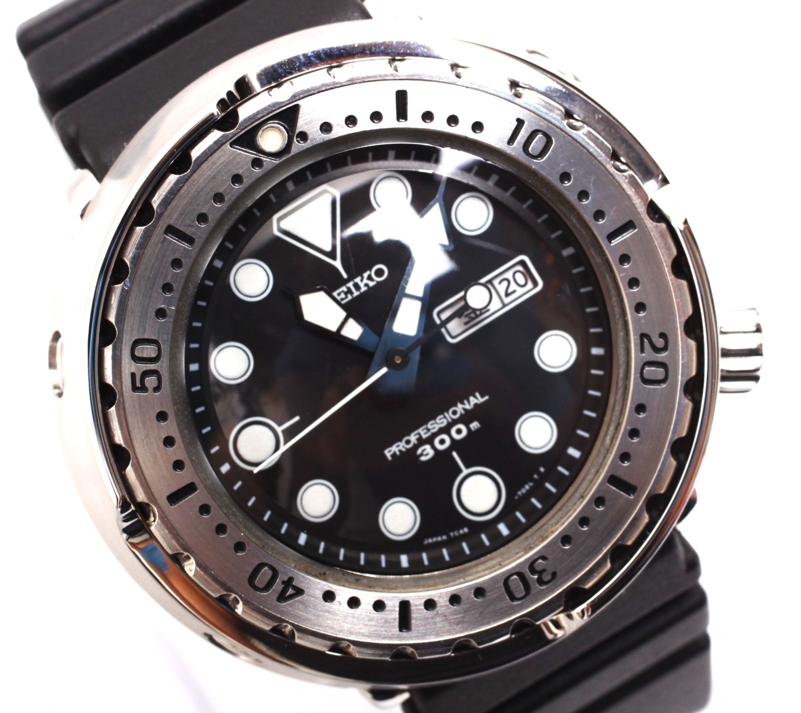 *MINT* SEIKO 7C46-7010 SBBN007 300m Diver Tuna Men’s Quartz Watch From JAPAN