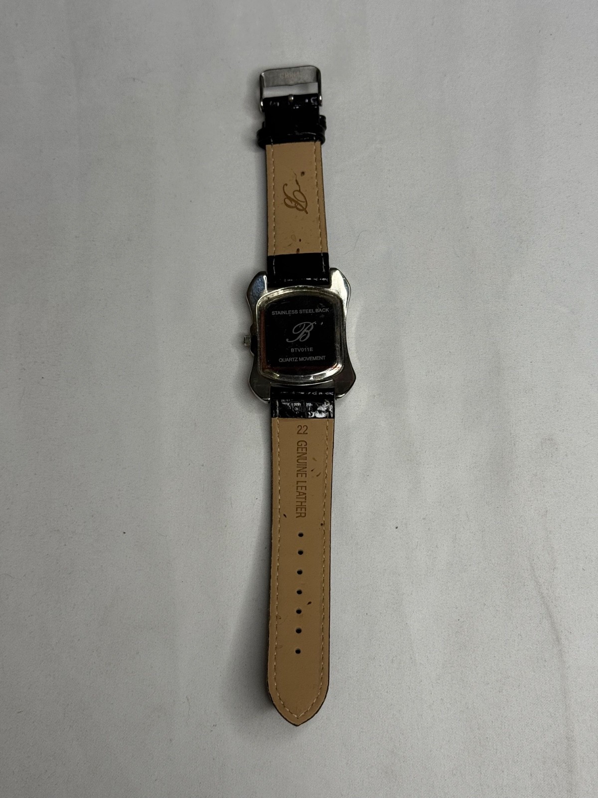 BURGI Rhinestone Barbicore Purple Croc Emboss Leather Watch BTV011 Working