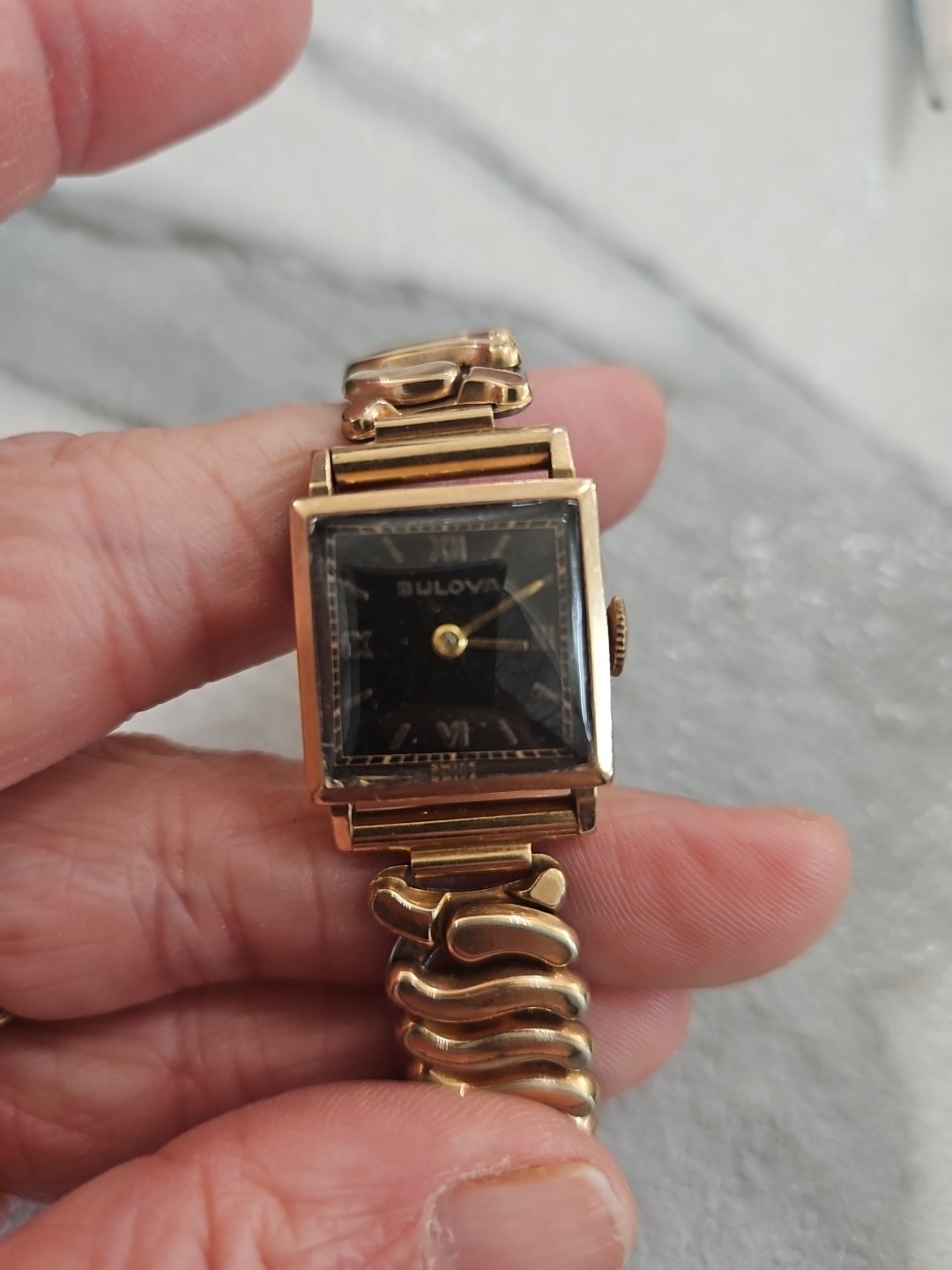 vintage Bulova Rocket 14k rose gold-filled