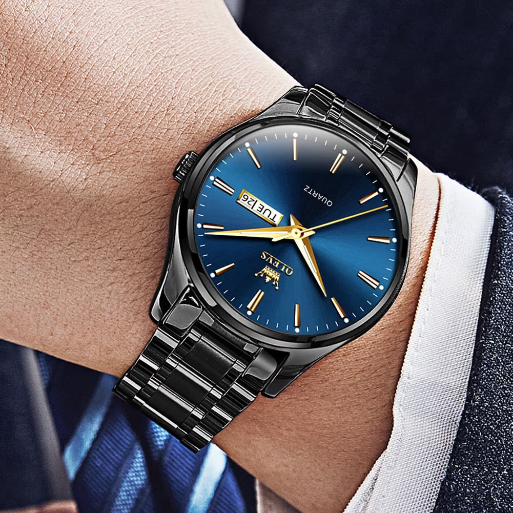 Classic Men Watches with Date,Stainless Steel Man Watch with Date, Bussiness Wat