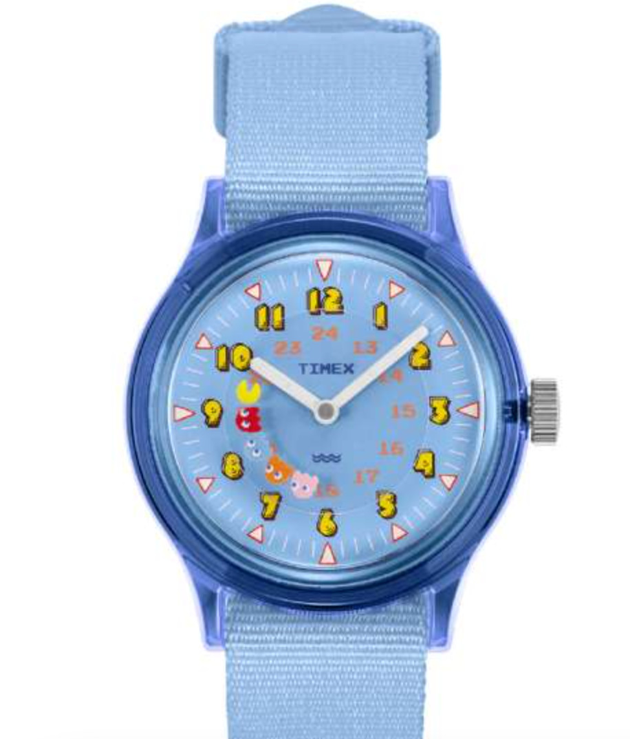 TW2V94000 PAC-MAN x TIMEX Collaboration Camper Wrist Watch Blue pac man pacman